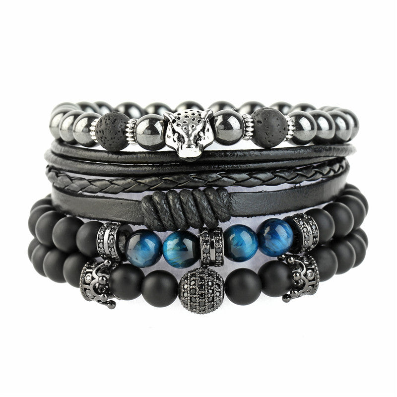 Pulsera de piedra de piedra volcánica de piedra volcánica al por mayor.